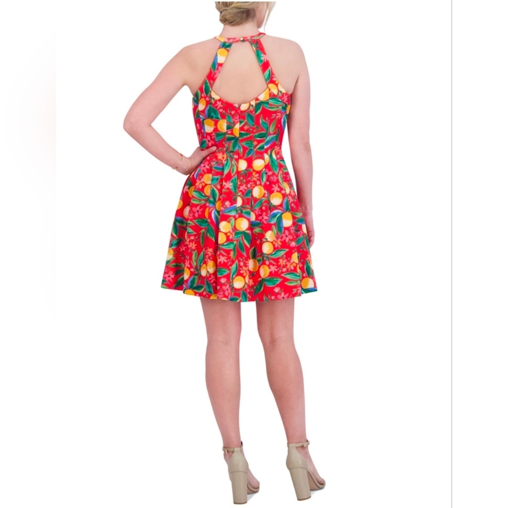 Vince Camuto Halter Fit & Flare Dress Size 14 New - Picture 2 of 12